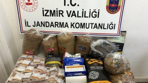 İzmir Aliağa'da iş yerine kaçak tütün baskını