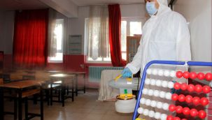 Ödemiş Belediyesi'nden okullara dezenfeksiyon desteği
