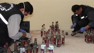 Sahte içkiye büyük darbe: 296 şüpheli binlerce litre sahte içki ve alkol