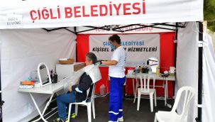 Çiğli Belediyesi'nin kişisel bakım birimi deprem bölgesinde