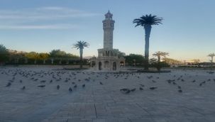 Konak’ta meydan güvercinlere kaldı