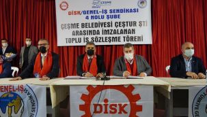 Çeşme’de işçilerin TİS sevinci