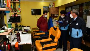 Çiğli'de berber ve kuaförlere koronavirüs denetimi