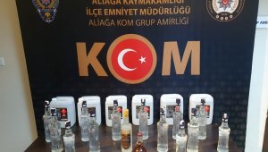 Dikili'de sahte içki operasyonu