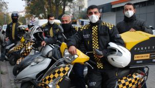 Kuryelerden müşterilere maske uyarısı
