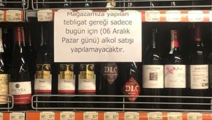 O ilde hafta sonu alkol satışı yasak!