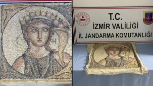 İzmir'de tarihi eser operasyonu: 2000 yıllık mozaik satılmadan bulundu