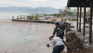 İzmir'de selden sonra körfezden 25 ton çöp toplandı