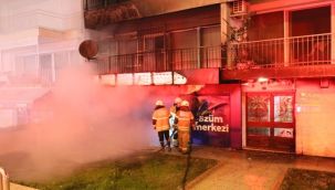 Karşıyaka'da yangın kabusu! O iş yeri kullanılamaz halde
