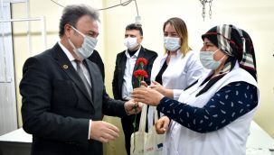 Başkan İduğ'dan tekstil işçisi kadınlara 8 Mart ziyareti