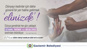 Gaziemir'den 8 Mart'a özel farkındalık yaratan çalışma