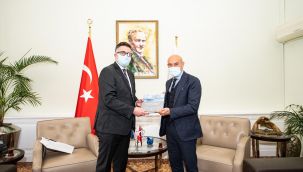 Başkan Soyer Romanya'nın Ankara Büyükelçisi Tinca'yı ağırladı