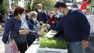 Buca’da balkon tarımı için 100 bin fide