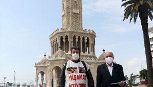 Mersin'den İzmir'e hayvan hakları için yürüdü!