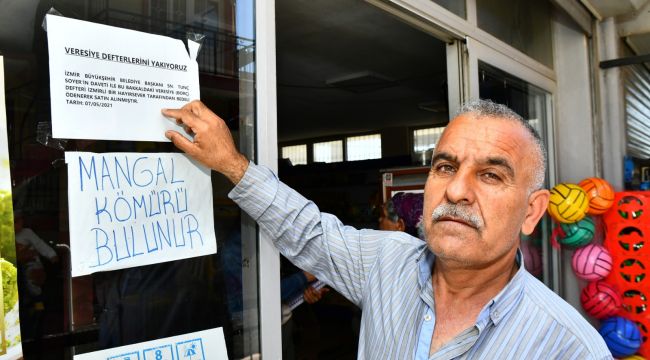 İzmir'de Soyer'in çağrısıyla veresiye defterleri kapatılıyor