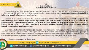 İzmir Valiliğinden 'alkol satışına' yönelik uyarı