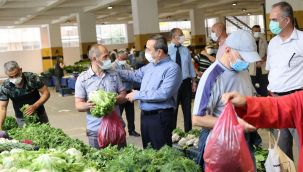 Konak’ta pazaryerlerine Covid-19 denetimi