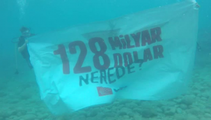 CHP, bu kez denizin altında pankart açtı: '128 milyar dolar nerede'