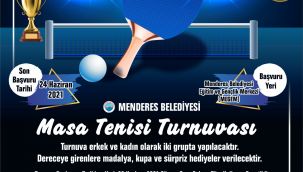 Menderes’te masa tenisi turnuvası için geri sayım başladı!
