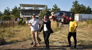 Başkan İduğ'dan yanan alan için ağaçlandırma sözü