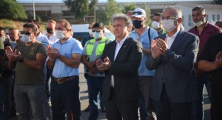 Başkan İduğ mesai arkadaşlarıyla bayramlaştı