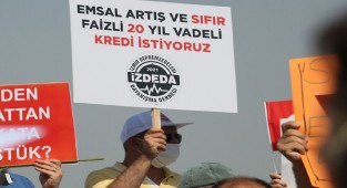 Depremzedelerden emsal artışı eylemi!