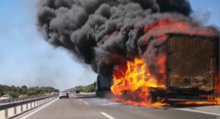 İzmir'de tır alev topuna döndü, yangın makilik alana sıçradı