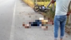Motosiklet sürücüsü kazada hayatını kaybetti