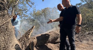 CHP’li vekiller Munzur'da yangın bölgesinde!
