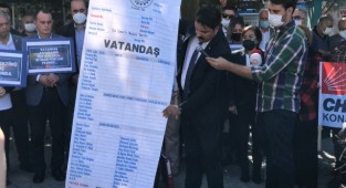 CHP Konak'tan elektrik faturası eylemi!