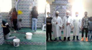 İzmir'de öğrencilere cami temizlettiler!