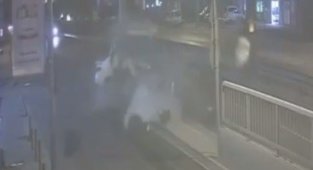 Bir kişinin hayatını kaybettiği kaza anı görüntüleri ortaya çıktı