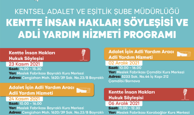 İzmir'de hukuk söyleşileri başlıyor