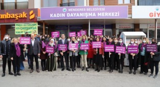 Menderes'te kadınlar şiddete karşı bir oldu 