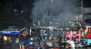 Süpermarkette yangın!