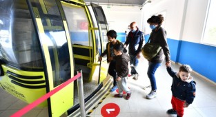 Teleferik Tesisleri minik ziyaretçileri ağırladı