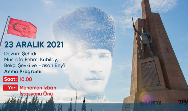 İzmir'de devrim şehidi Kubilay için Demokrasi ve Laiklik yürüyüşü