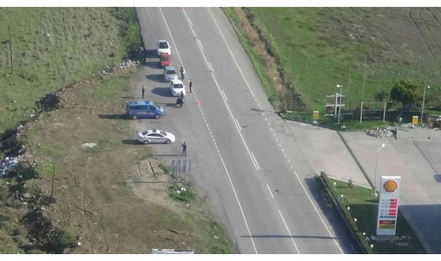 Yılbaşı öncesi jandarmadan havadan trafik denetimi