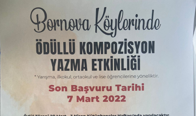 ‘Bornova Köylerinde Ödüllü Kompozisyon Yazma’ etkinliği