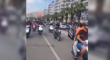 İzmir'de motokuryeler akaryakıt zamlarını protesto etti