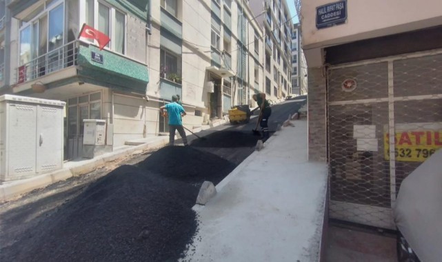 Konak yollarında tam gaz asfalt seferberliği