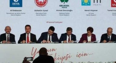 Altı liderin masasındaki anket ortaya çıktı