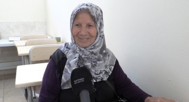 Belediyenin kursuyla 78 yaşında okuma-yazma öğrendi