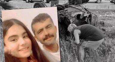 Çok acı... Baba ile kızı denizden dönerken kazada hayatını kaybetti