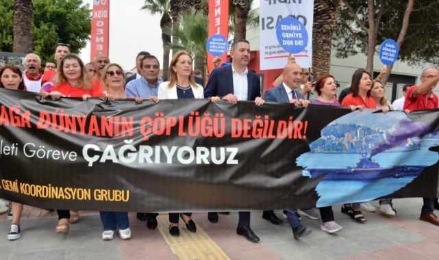 İzmir tek yürek… Asbestli gemi yargıya taşındı