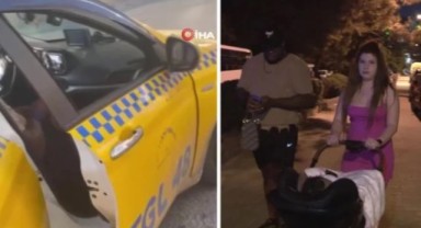 'Uzun mesafeyi' beğenmeyip, çocuklu aileyi taksiden indirdi