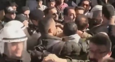 İş bırakan öğretmenlere polis müdahalesi