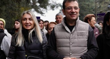 İmamoğlu çifti, kadınlarla yürüdü: