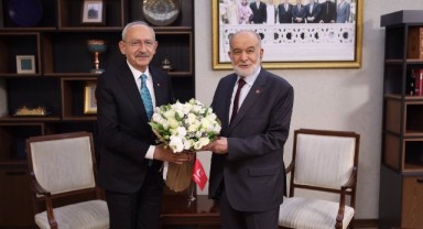 Kılıçdaroğlu’ndan Karamollaoğlu’na geçmiş olsun ziyareti
