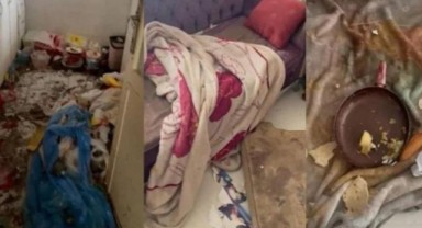 3 çocuk çöp evde çıplak halde bulundu